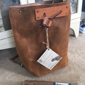 saddleback drawstring backpack